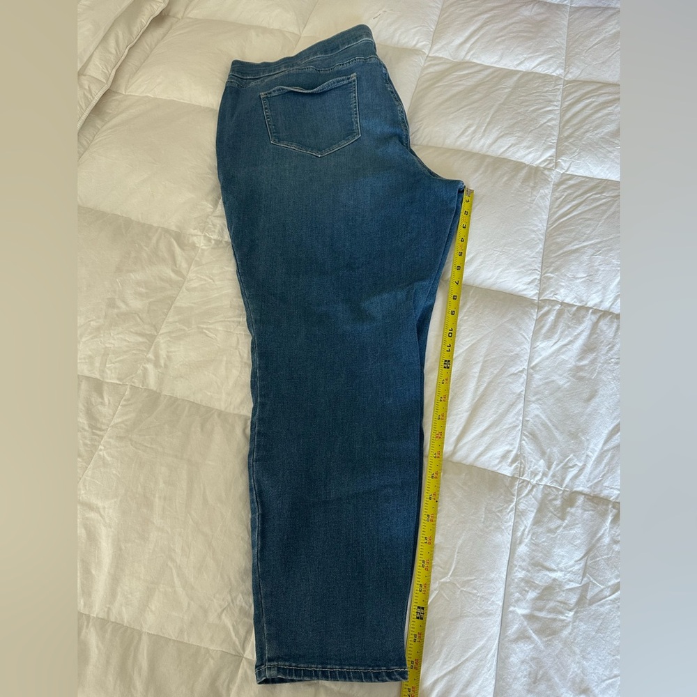 EVRI Women's Deep Blue Denim Jeggings women’s plus size 24W - Picture 7 of 8